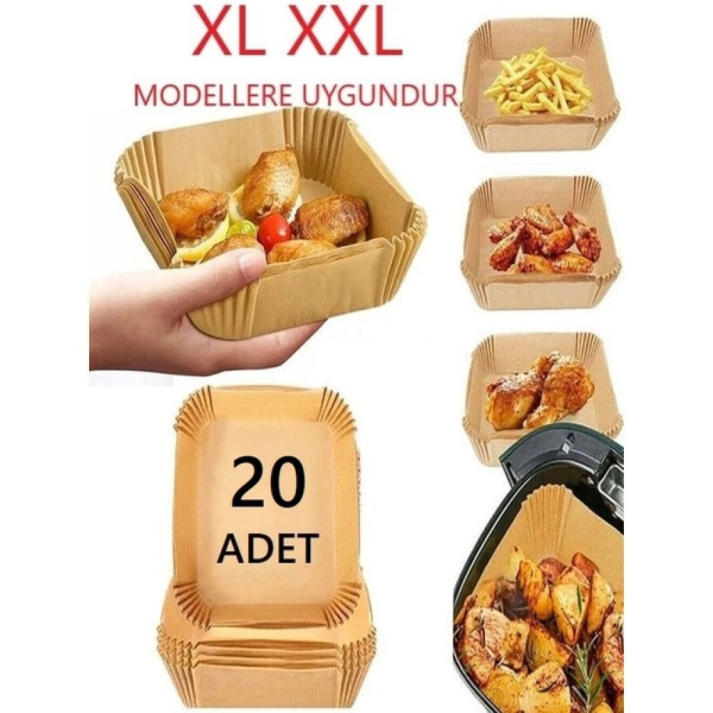 Uzaypix Xl Xxl Airfryer Pişirme Kağıdı 20 Adet Tüm Modellere Uyumludur Philips Xiaomi Pişirme Kağıdı Fiyatı