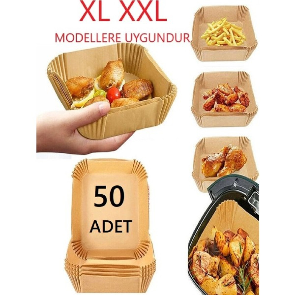 Uzaypix Xl Xxl Modeller Için Airfryer Pişirme Kağıdı Fritöz Yağlı Kağıt 50 Adet Büyük Airfryerler Için Uygun - Açık Kahverengi Pişirme Kağıdı Fiyatı
