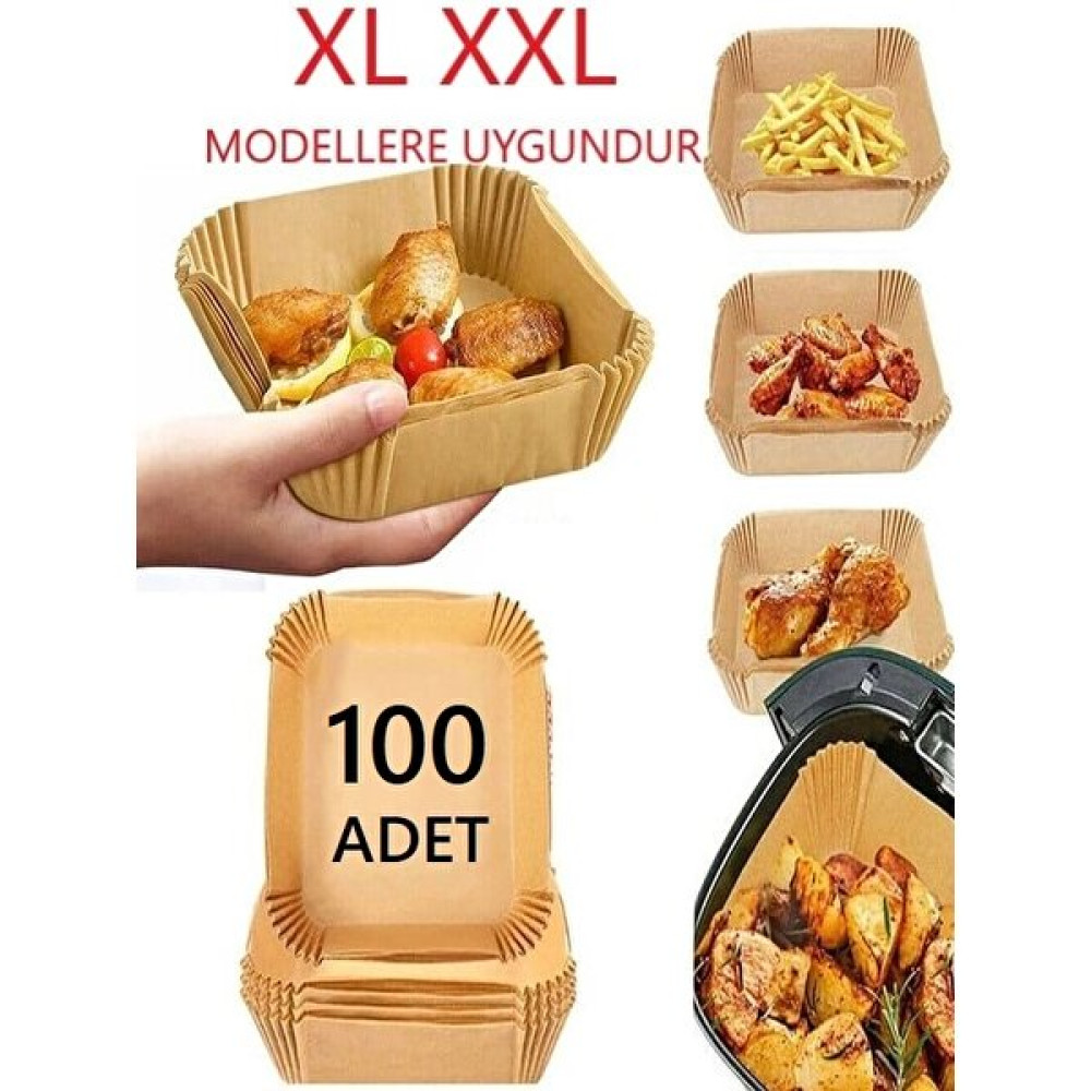 Uzaypix Xxl Xl Modeller Için 100 Adet Airfryer Pişirme Kağıdı Philips Tefal Kumtel Xiaomi - Açık Kahverengi Pişirme Kağıdı Fiyatı