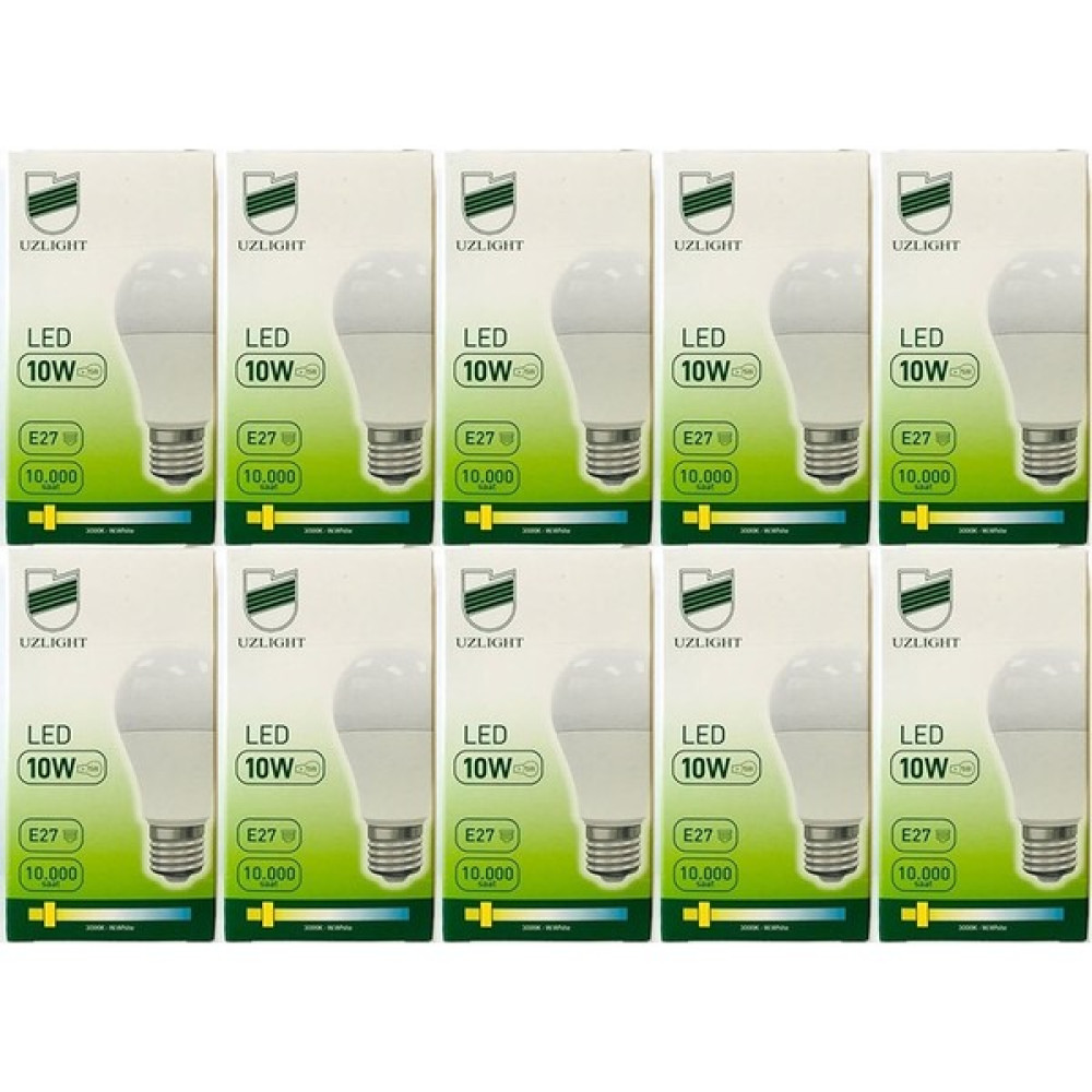 Uzlıght 10W (75W) Gün Işığı LED Ampul 10'lu Paket Led Aydınlatmalar Fiyatı