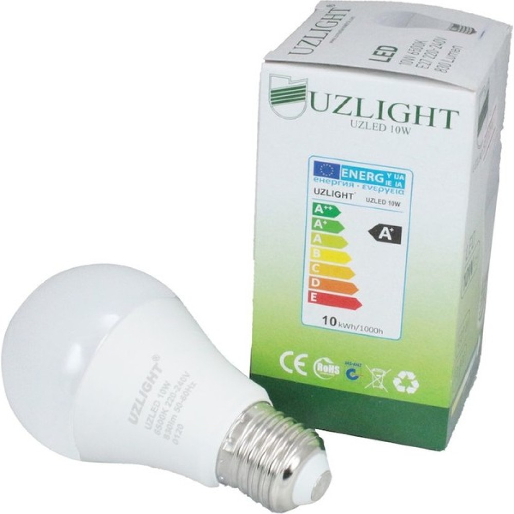 Uzlight LED Ampul 10 Adet (220V) (10W) (Beyaz) (E27) - 10 - 20 W - Beyaz Led Aydınlatmalar Fiyatı