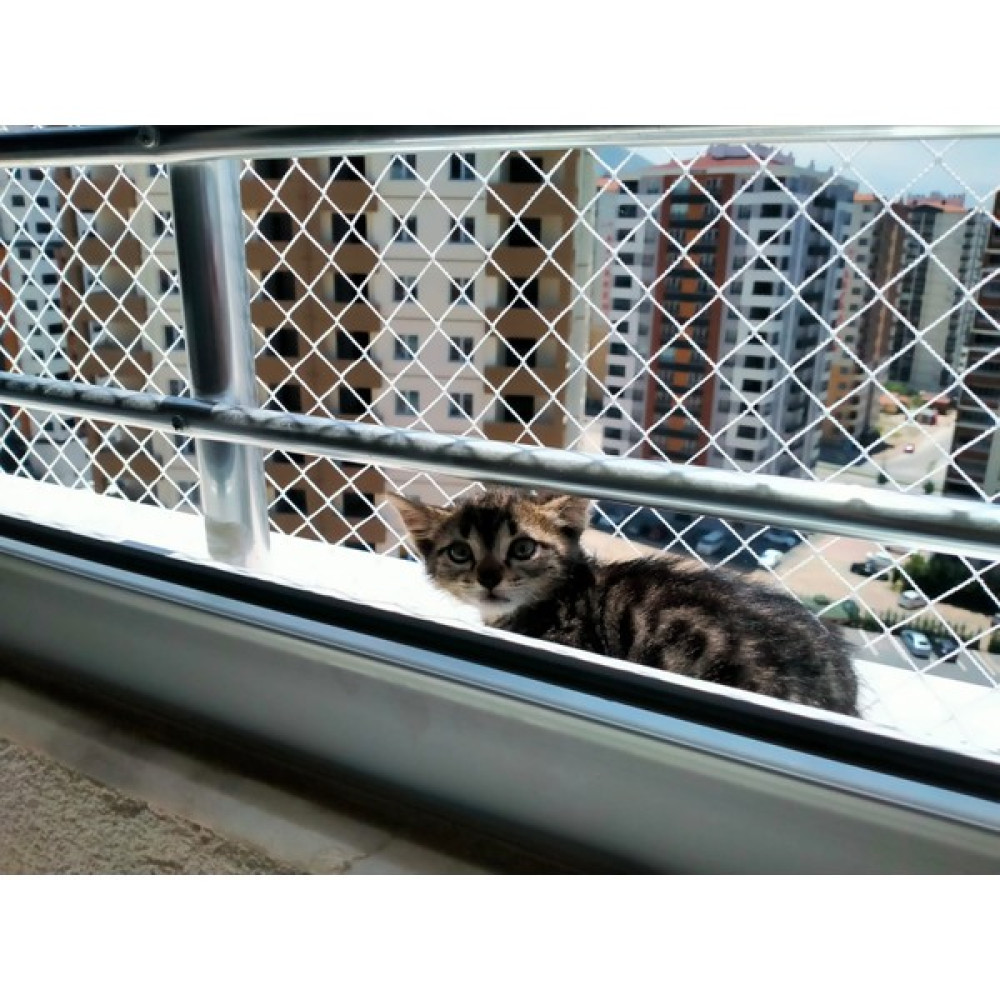 Uzman Güvenlik Filesi Kedi Filesi 1,50X2 M (4 cm Göz Aralıkları) Kedi Güvenlik Filesi Kedi Koruma Filesi Balkon Güvenlik Filesi Koruma Ağı Evcil Hayvan Ürünleri Fiyatı