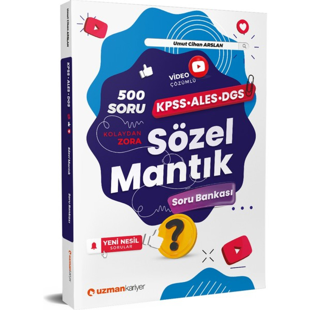 Uzman Kariyer Yayınları 2024 DGS ALES KPSS Sözel Mantık Soru Bankası DGS Fiyatı