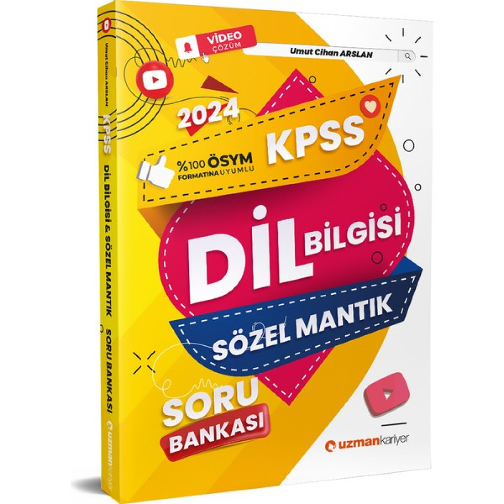 Uzman Kariyer Yayınları 2024 KPSS Dil Bilgisi Sözel Mantık Soru Bankası Ders Sınav Kitapları Fiyatı