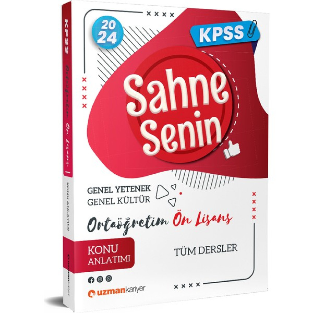 Uzman Kariyer Yayınları 2024 KPSS Lise - Ön Lisans Genel Yetenek Genel Kültür Konu Anlatımı Tüm Dersler KPSS Fiyatı