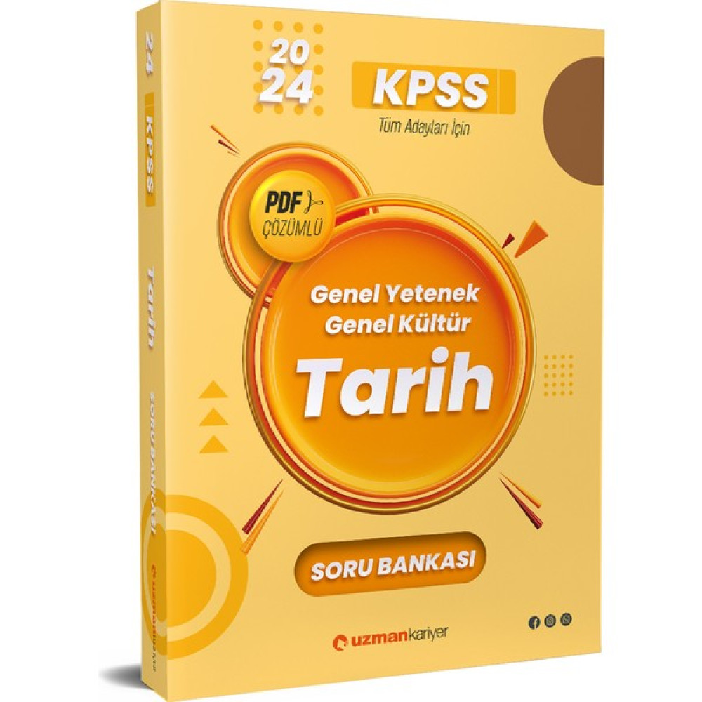 Uzman Kariyer Yayınları 2024 KPSS Tarih Soru Bankası - Pdf Çözümlü KPSS Fiyatı