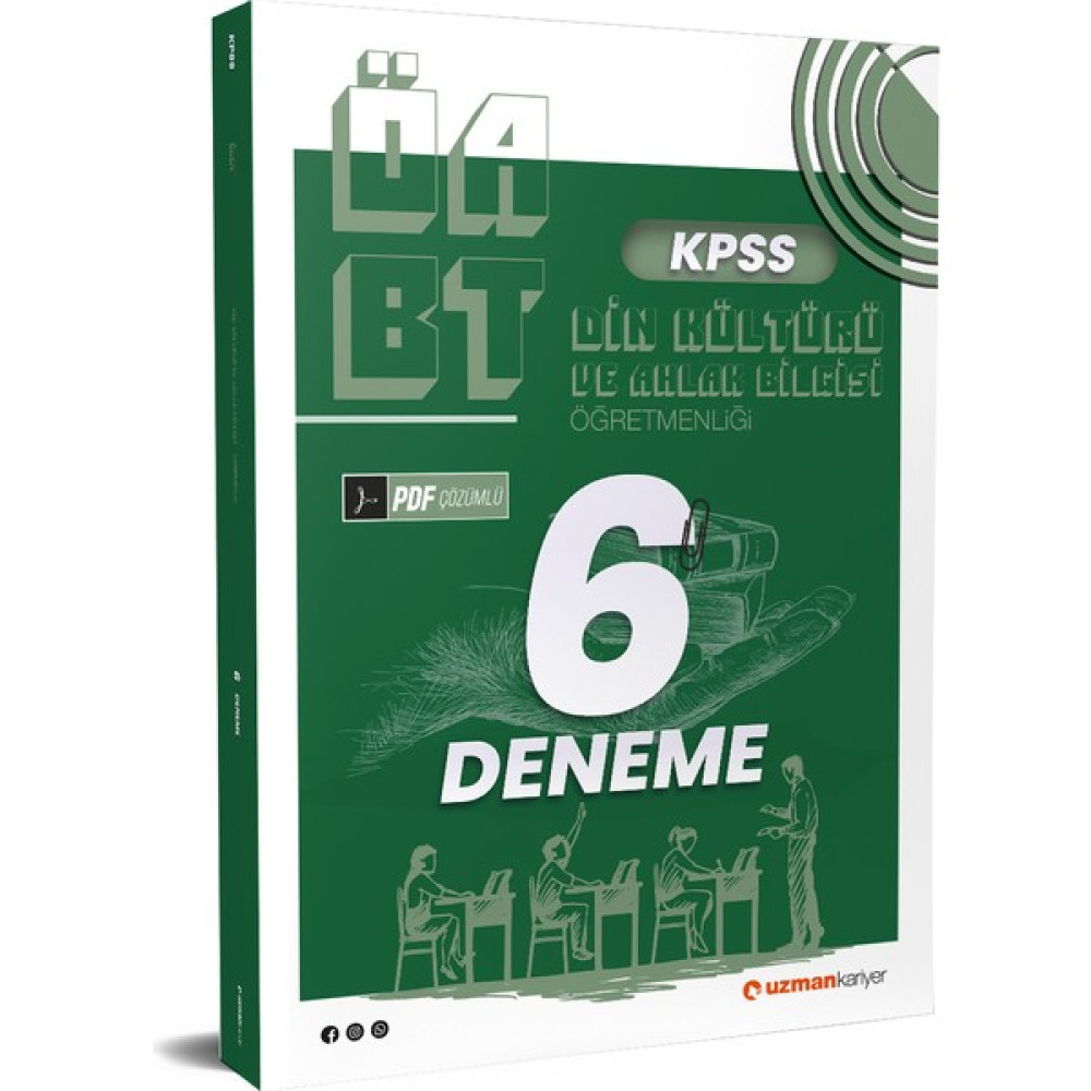 Uzman Kariyer Yayınları 2024 ÖABT Din Kültürü ve Ahlak Bilgisi Öğretmenliği 6 Deneme Ders Sınav Kitapları Fiyatı