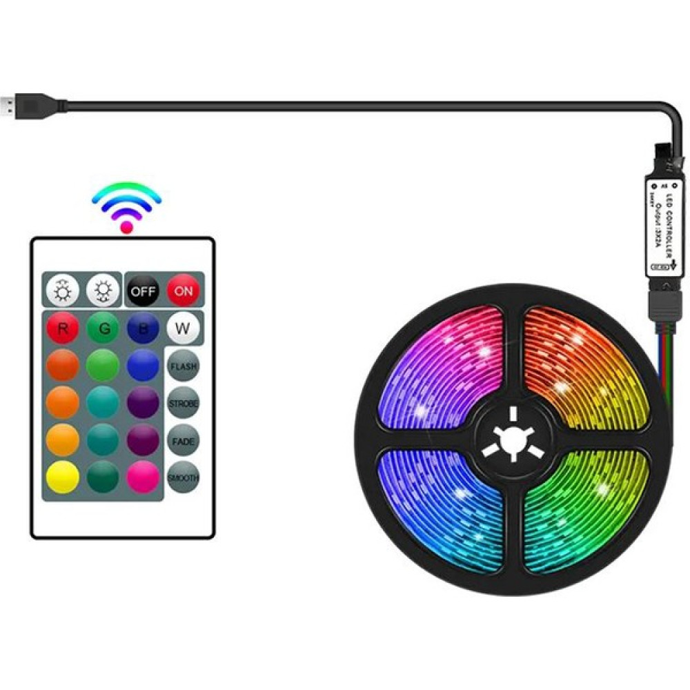 UZMLİGHT Cata CT-4566 Tv Arkası Ambiyans Rgb Şerit LED Seti 3 Metre Kumandalı - 3 m Led Aydınlatmalar Fiyatı