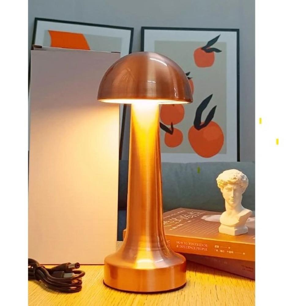 Uzmlight Horoz Masa Lambası 3 Renk Şarjlı Mantar Tip 60LM 23 x 10MM Type-C ( Gövde Renk Bakır ) ( Avıva 3cct Lizbon ) Masa Lambası Fiyatı