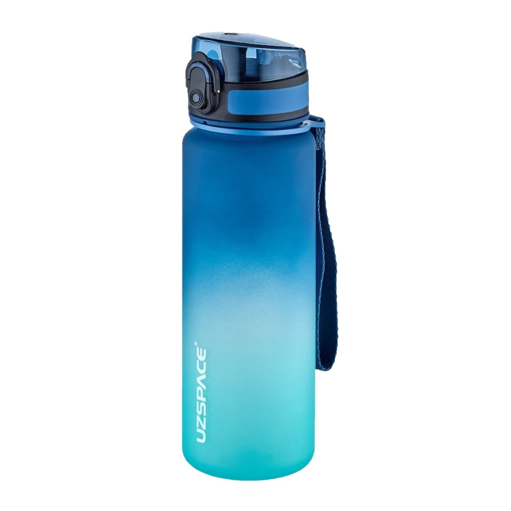 Uzspace 500ml Mavi-turkuaz Çift Renk Motivasyon Matarası Softtouch Ff Collection Tritan Su Matarası Matara Fiyatı