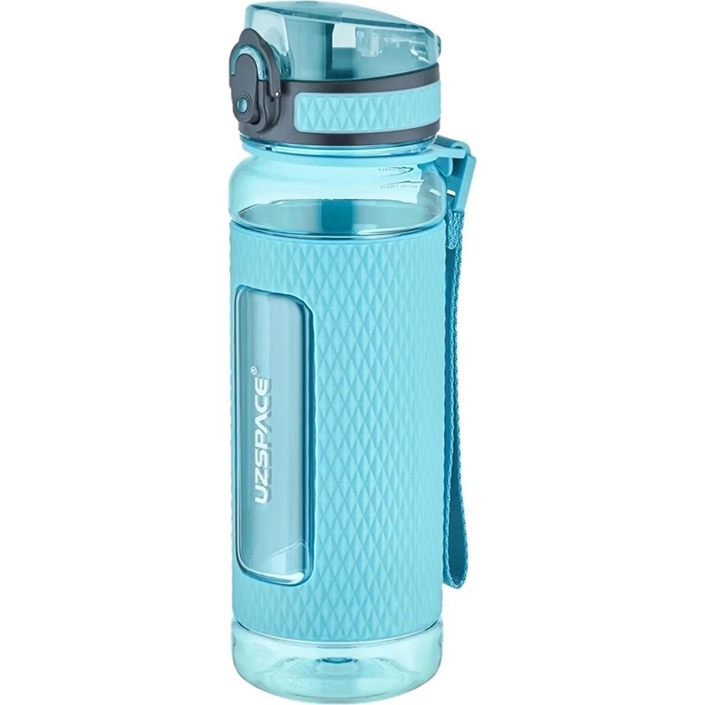 Uzspace 520 ml Silikon Korumalı Kaydırmaz Gövde Tritan Su Matarası - Açık Mavi Matara Fiyatı