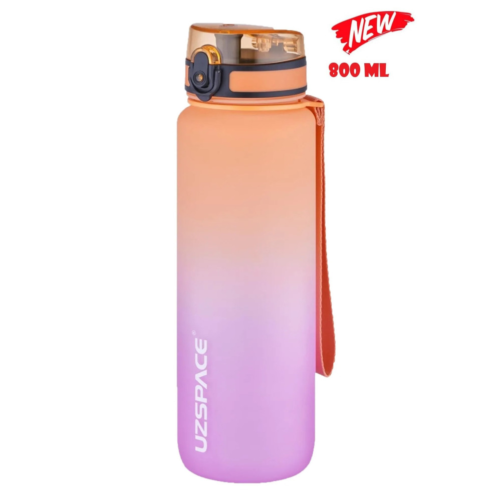 Uzspace 800ml -yeni Ebat-çift Renk Motivasyon Tritan Su Matarası Softtouch Ff Collection Matara Fiyatı
