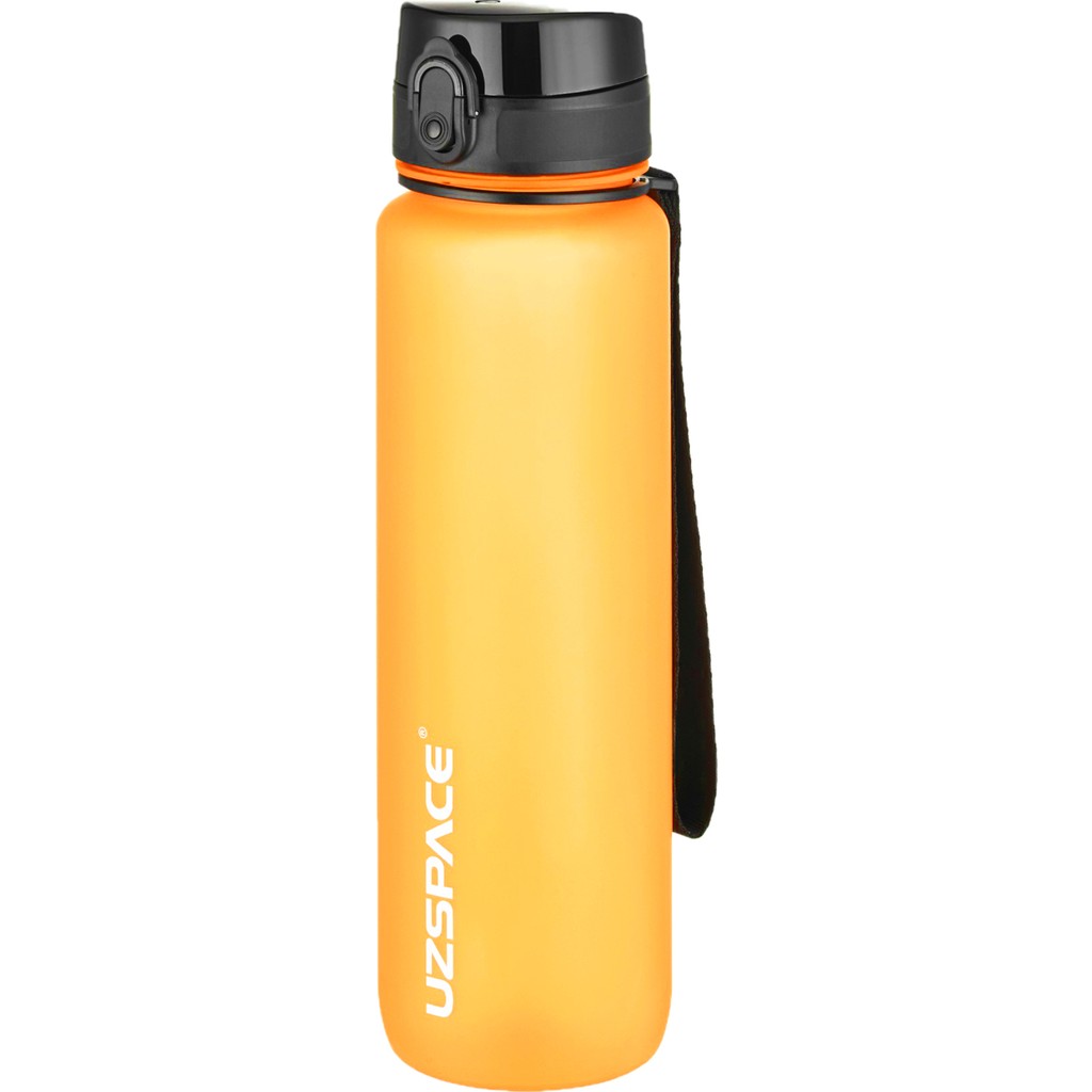 Uzspace Büyük Boy 28 cm 1000 ml 1 litre Tritan Su Matarası 14 Renk FiftyFifty Softtouch - Turuncu Suluk Fiyatı