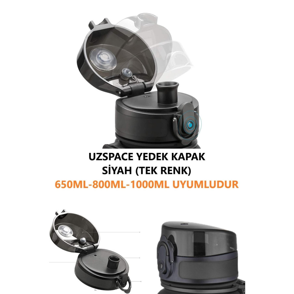 Uzspace Büyük Yedek Kapak 650-800-1000ml -uyumlu Yedek Kapak --sadece Ile Uyumludur--tek Re Matara Fiyatı