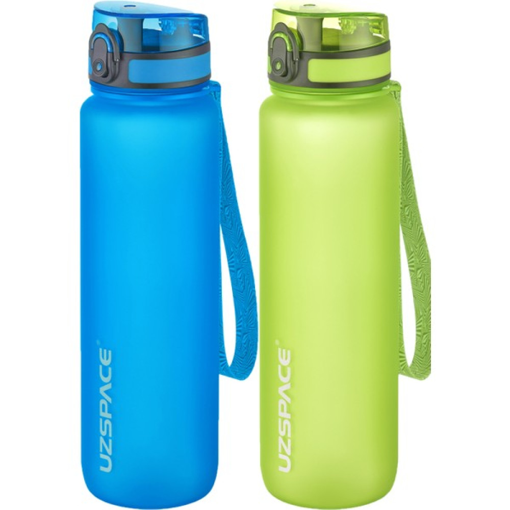 Uzspace Fiftyfifty 2li Set 1000ML 1litre Tritan Su Matarası - Mavi - Yeşil Suluk Fiyatı