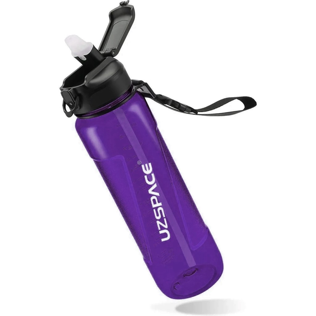 Uzspace Fiftyfifty Pipetli 850ML Tritan Su Matarası - Mor Suluk Fiyatı