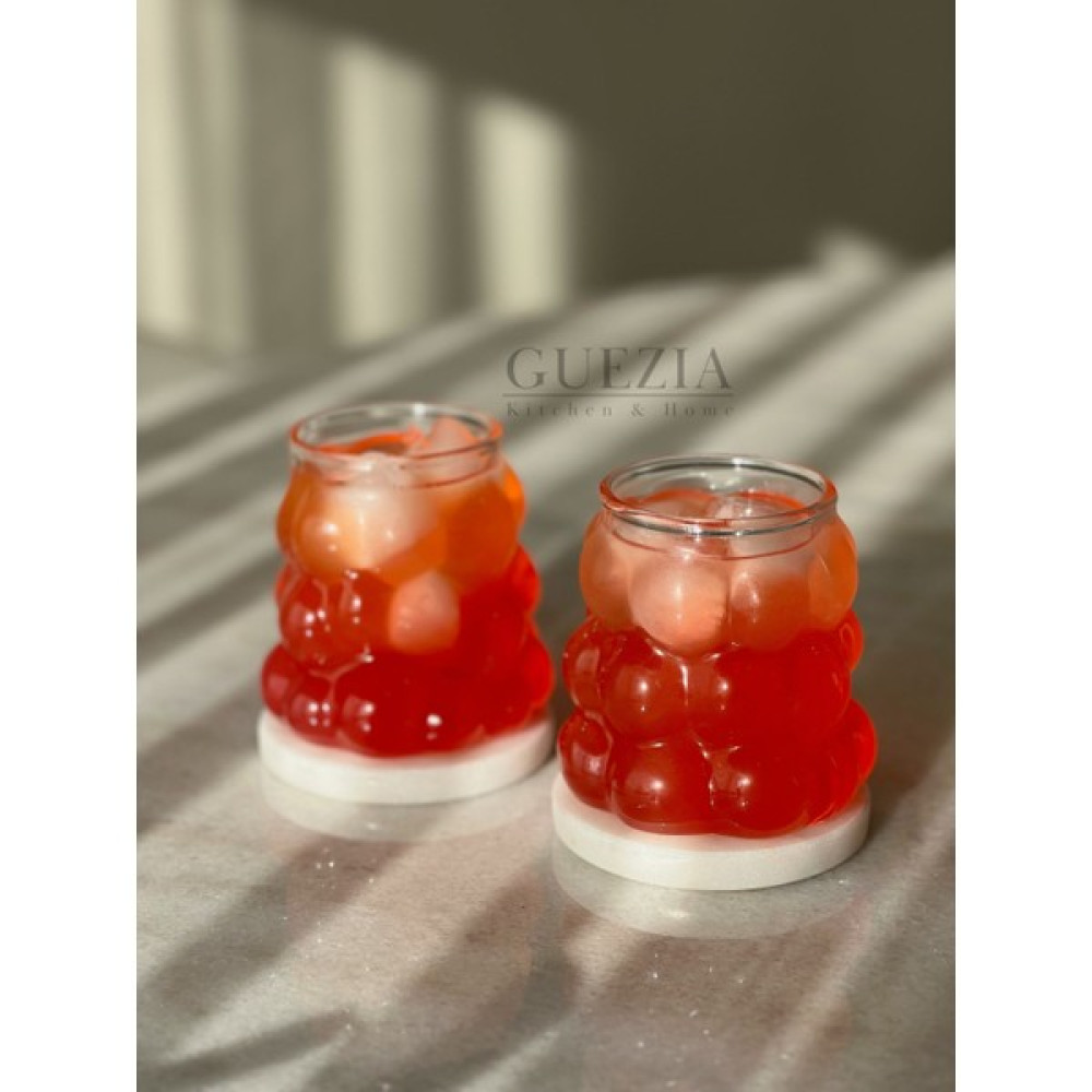 Üzüm Bardak | Boncuk Şekilli Bardak | Kahve ve Sunum Bardağı | 400 ml | 2 Adet - Beyaz Fincan / Bardak / Kahve Takımı Fiyatı
