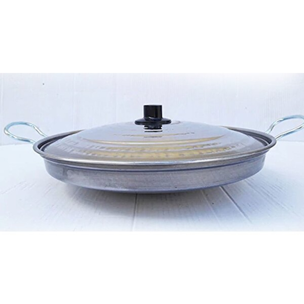 Üzüm Çelik Kavurma Sacı, Kapaklı Saç Kavurma Tavası, Paslanmaz Krom 45 cm Mangal & Barbekü Malzemeleri Fiyatı