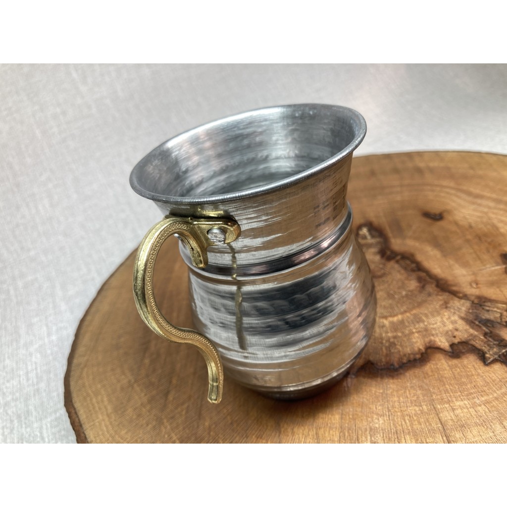 Üzüm Home Krom Dövme Ayran Bardağı Tekli - Metal Bardak-Maşrafa Krom - 1 Adet - Parlak Bakır - 250 ml Fincan / Bardak / Kahve Takımı Fiyatı