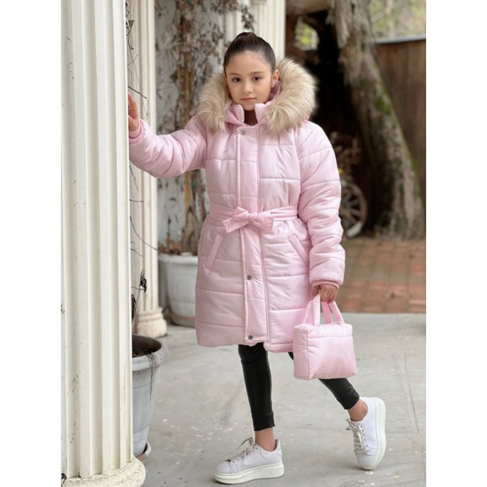Uzun Butik Kids Su Geçirmez Kız Çocuk Şişme Mont ve Çanta Kız Çocuk Mont Fiyatı