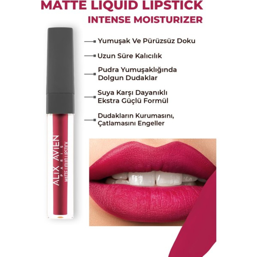 Uzun Süre Kalıcı Kadifemsi Kuruma Yapmayan Mat Likit Ruj - Matte Liquid Lipstick 515 Royal Cranberry - 515 Royal Cranberry Mat Bitişli Likit Ruj - 8 Saate Kadar Kalıcı Etki - Matte Liquid Lipstick Rujlar & Dudak Parlatıcıları Fiyatı