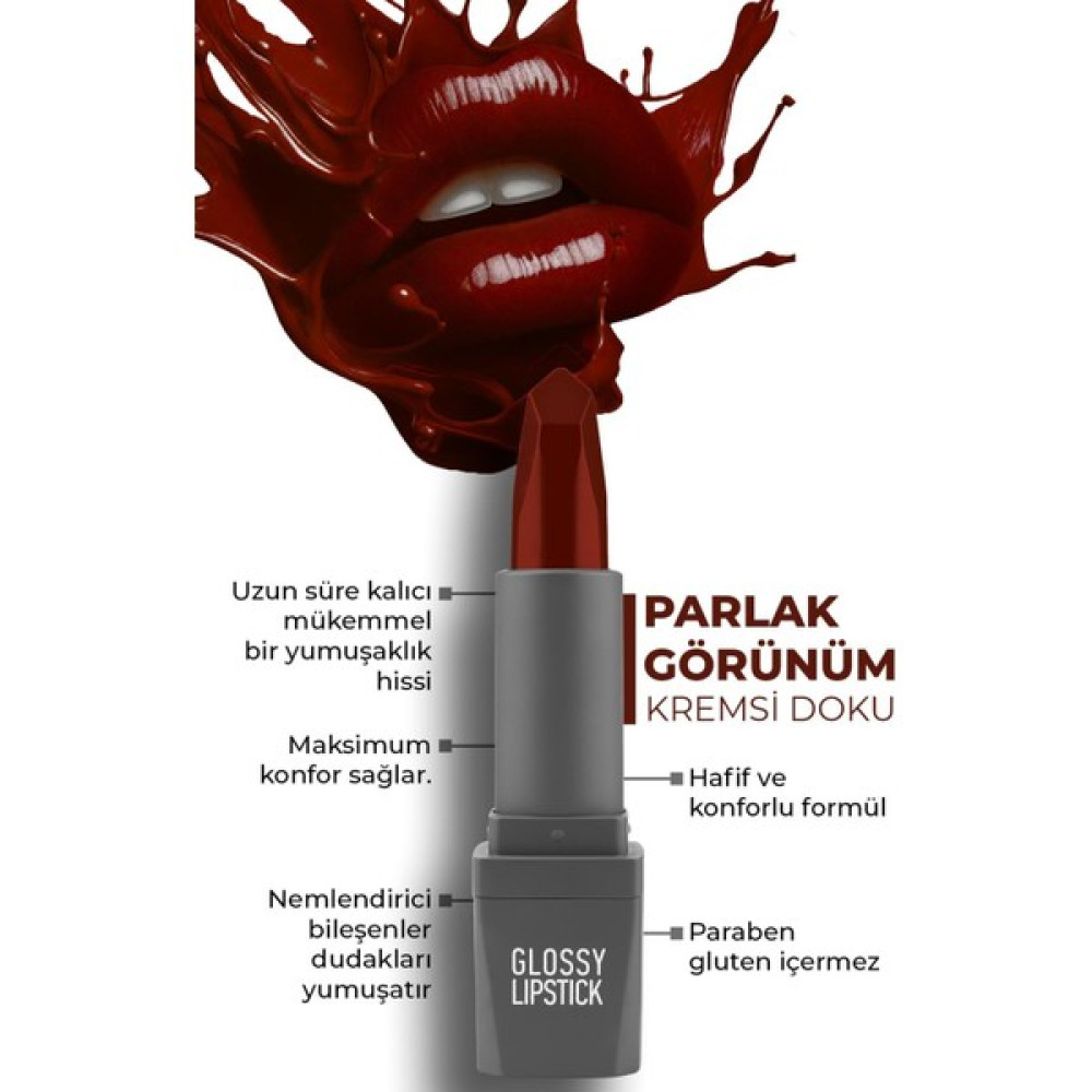 Uzun Süre Kalıcı Yoğun Renk Veren Nemlendirici Parlak Ruj - Glossy Lipstick 324 Raspberry Marmalade Rujlar & Dudak Parlatıcıları Fiyatı