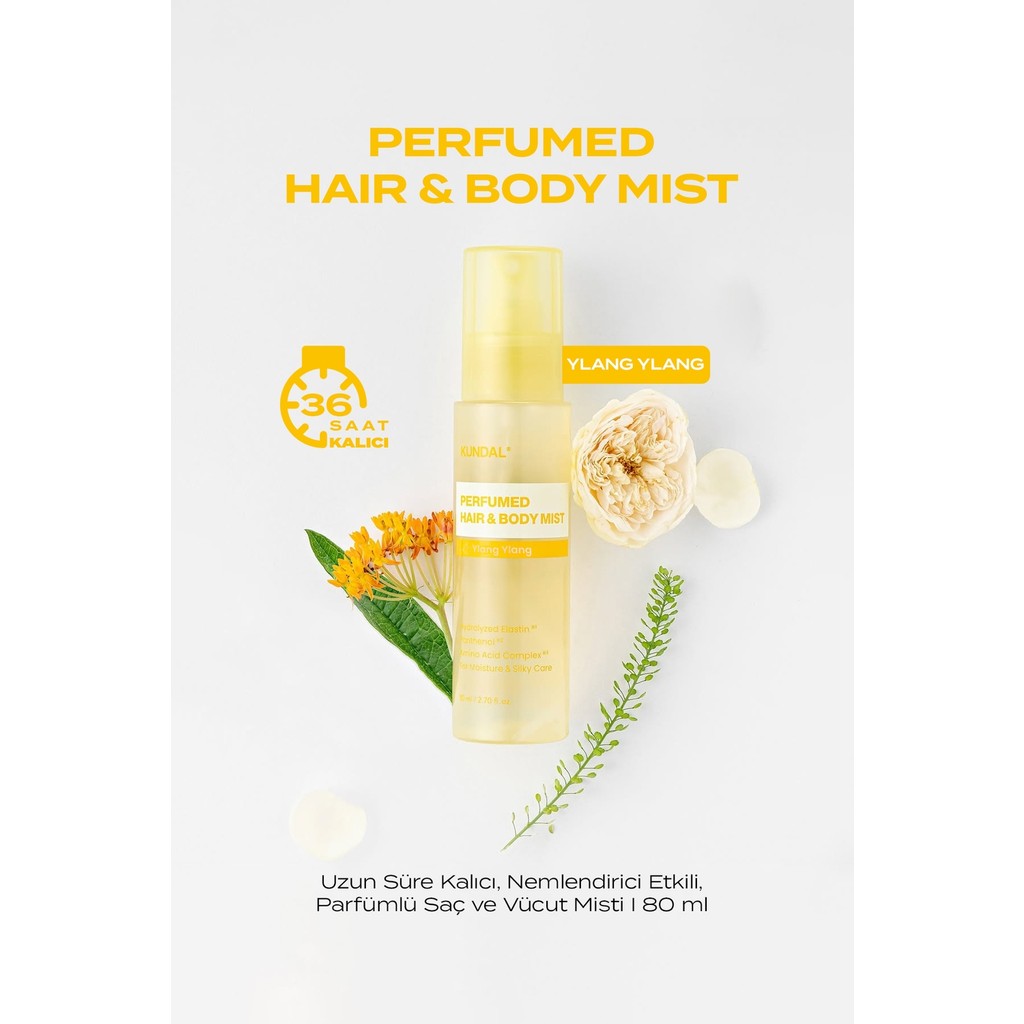 Uzun Süreli Nemlendirici Parfümlü Saç&vücut Misti Kundal Perfumed Hair & Body Mist (Ylang Ylang) Parfümler Fiyatı