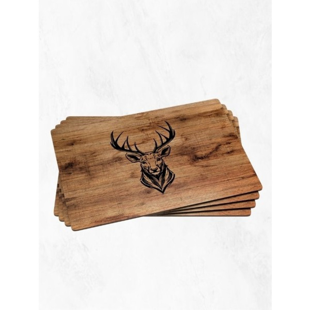Uzzy Co 4’lü Amerikan Servis Mantar Taban Supla Sofra Sunum - 24 x 34 cm - Ahşap Amerikan Servis Fiyatı