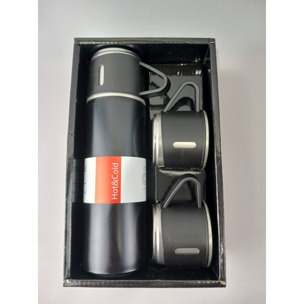 Vacuum Flask Set Üç Bardaklı Kutulu Paslanmaz Çelik Termos Seti 500 ml Kamp Mutfağı Fiyatı