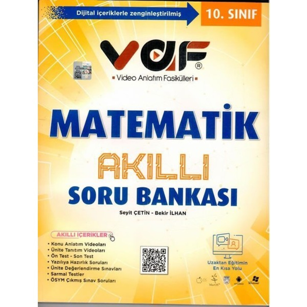 Vaf Yayınları 10. Sınıf Matematik Akıllı Soru Bankası Kaynak Kitapları Fiyatı
