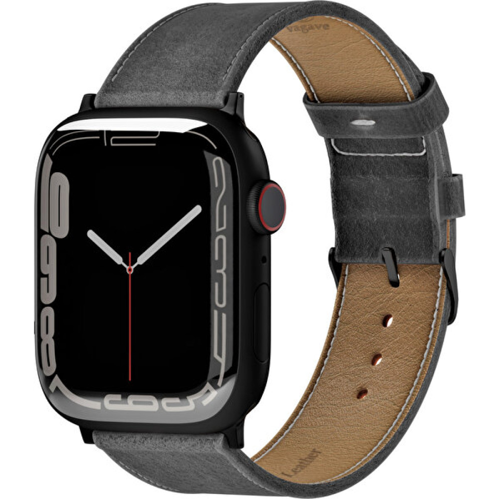 vagave Apple Watch Uyumlu 42MM 44MM 45MM 49MM 1/2/3/4/5/6/se/7/8/Ultra Deri Kordon - Gri Giyilebilir Teknoloji Aksesuarları Fiyatı