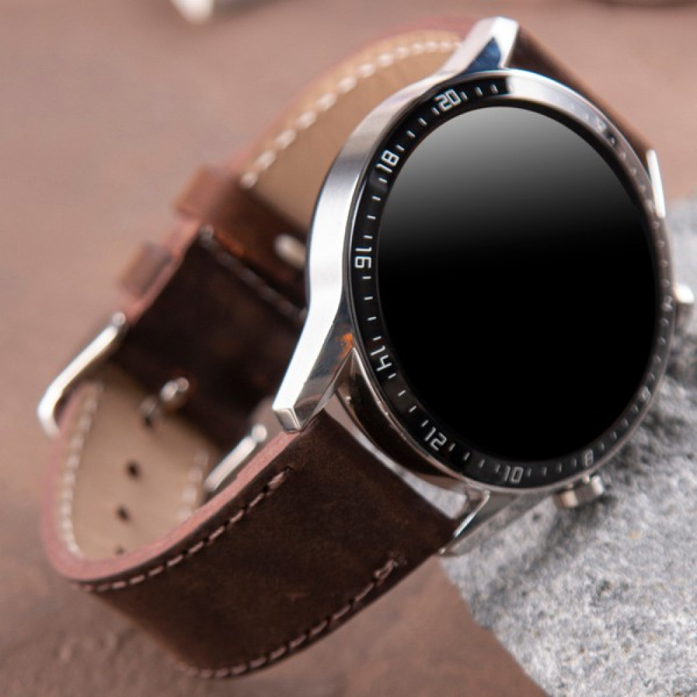 Vagave Huawei Watch Gt Gt2 E Gt2e Gt2pro Gt3 Pro Gt3pro Huawei Watch 4 Pro Ultimate Deri Kordon Kayış 46 22mm Kahverengi - Gümüş Toka - Kahve Giyilebilir Teknoloji Aksesuarları Fiyatı