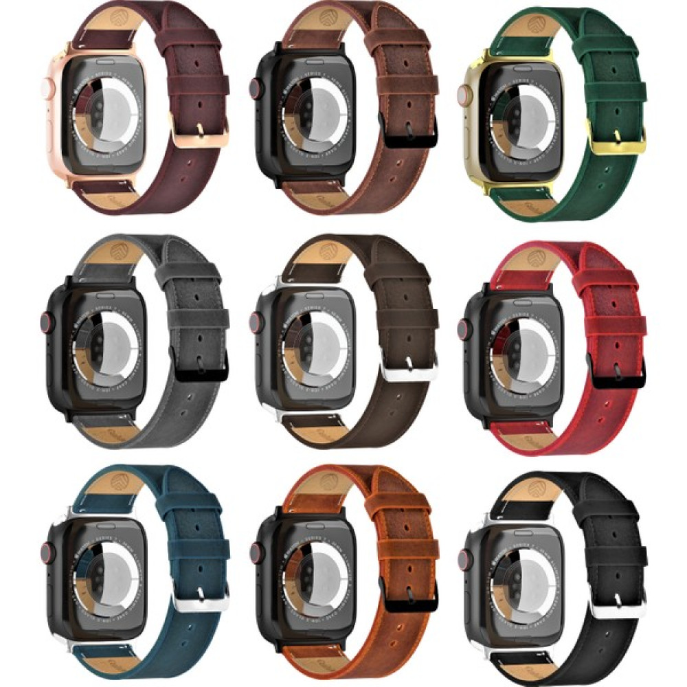 vagave Watch Uyumlu 42MM 44MM 45MM 49MM 1/2/3/4/5/6/se/7/8/Ultra Deri Kordon Kahve - Kahverengi Giyilebilir Teknoloji Aksesuarları Fiyatı