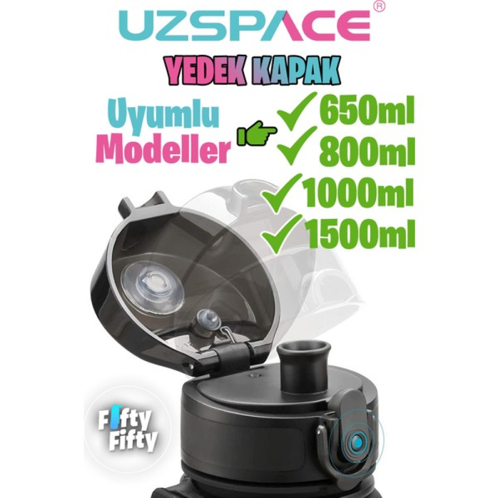 Vagon Uzspace 650ml-800ml-1000ml-1500ml -Uyumlu Yedek Kapak - Büyük Suluk Fiyatı