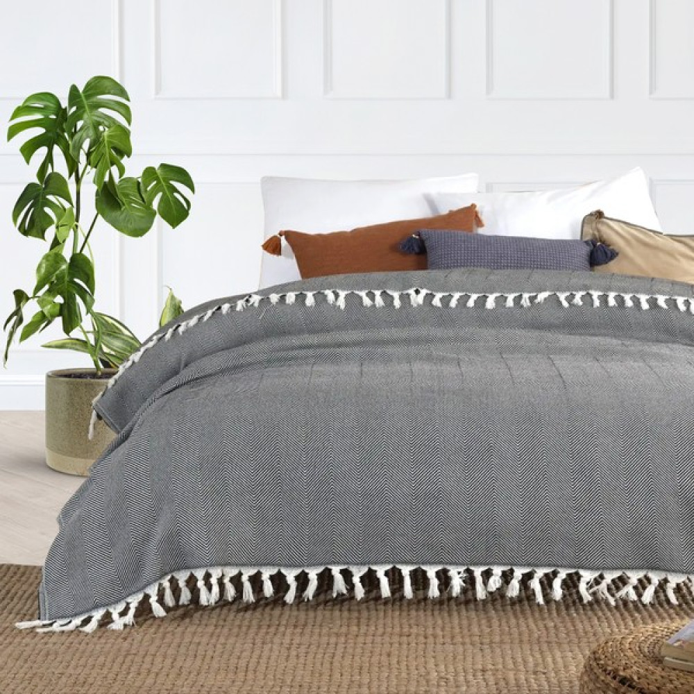 Vagonik Balık Sırtı Model Kişilik Pike 1600GR. 200X230 Balık Sırtı Pike - Siyah Pike & Pike Takımı Fiyatı
