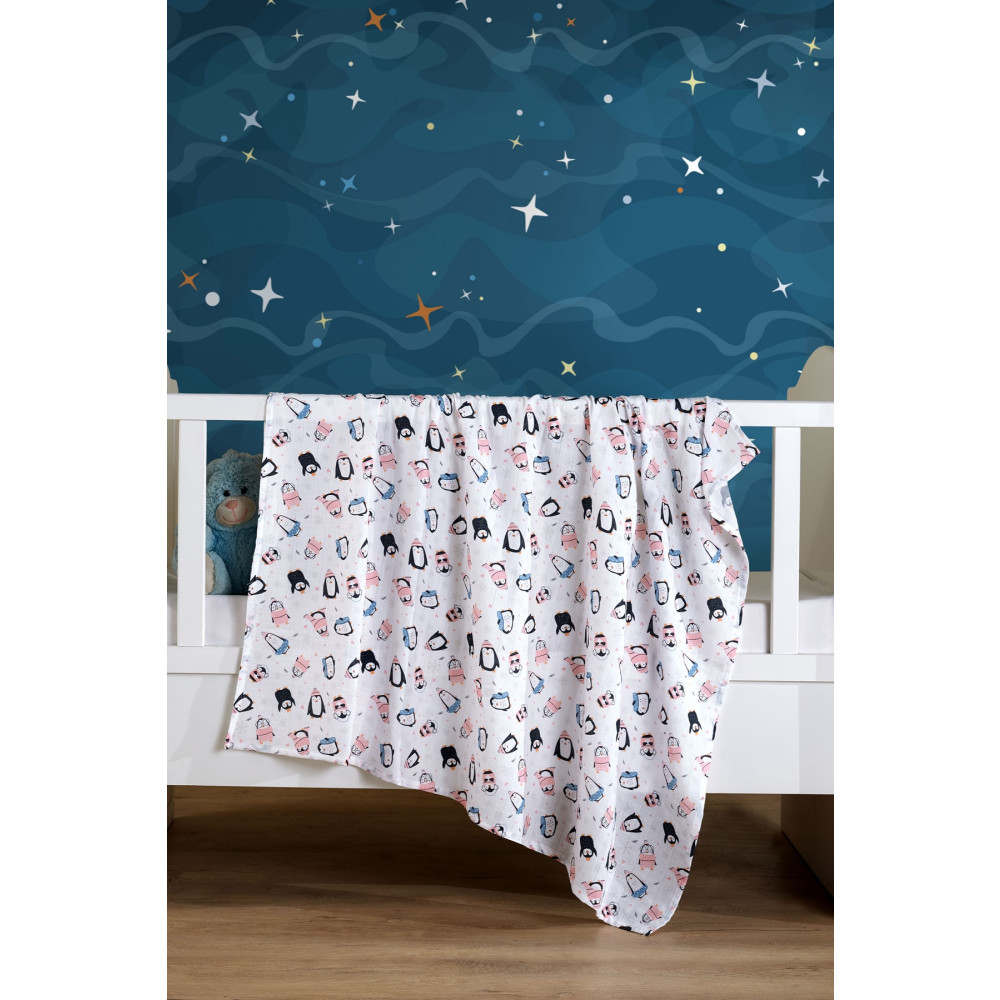 Vagonik Bebek Çok Amaçlı Desenli Büyük Boy Müslin Örtü & Battaniye 100x120 Bebek Giyim-Tekstil Fiyatı