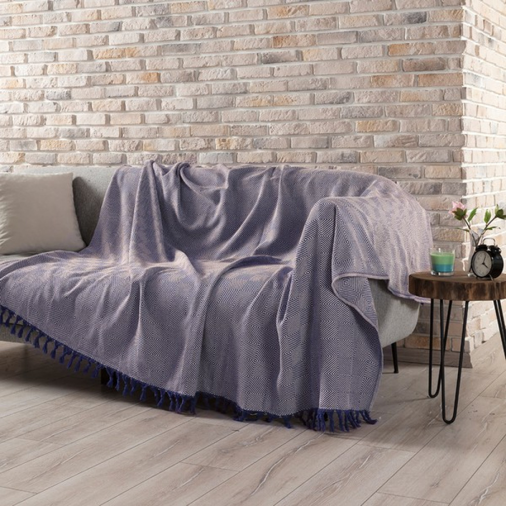 Vagonik Çok Amaçlı Sık Dokuma %100 Pamuk 180 x 230 cm Kaymaz Koltuk Örtüsü - Lacivert Koltuk & Kanepe Örtüsü Fiyatı