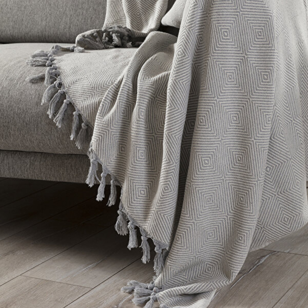 Vagonik Çok Amaçlı Sık Dokuma %100 Pamuk 180X230 cm Kaymaz Koltuk Örtüsü - Gri - 180 x 230 cm Koltuk & Kanepe Örtüsü Fiyatı