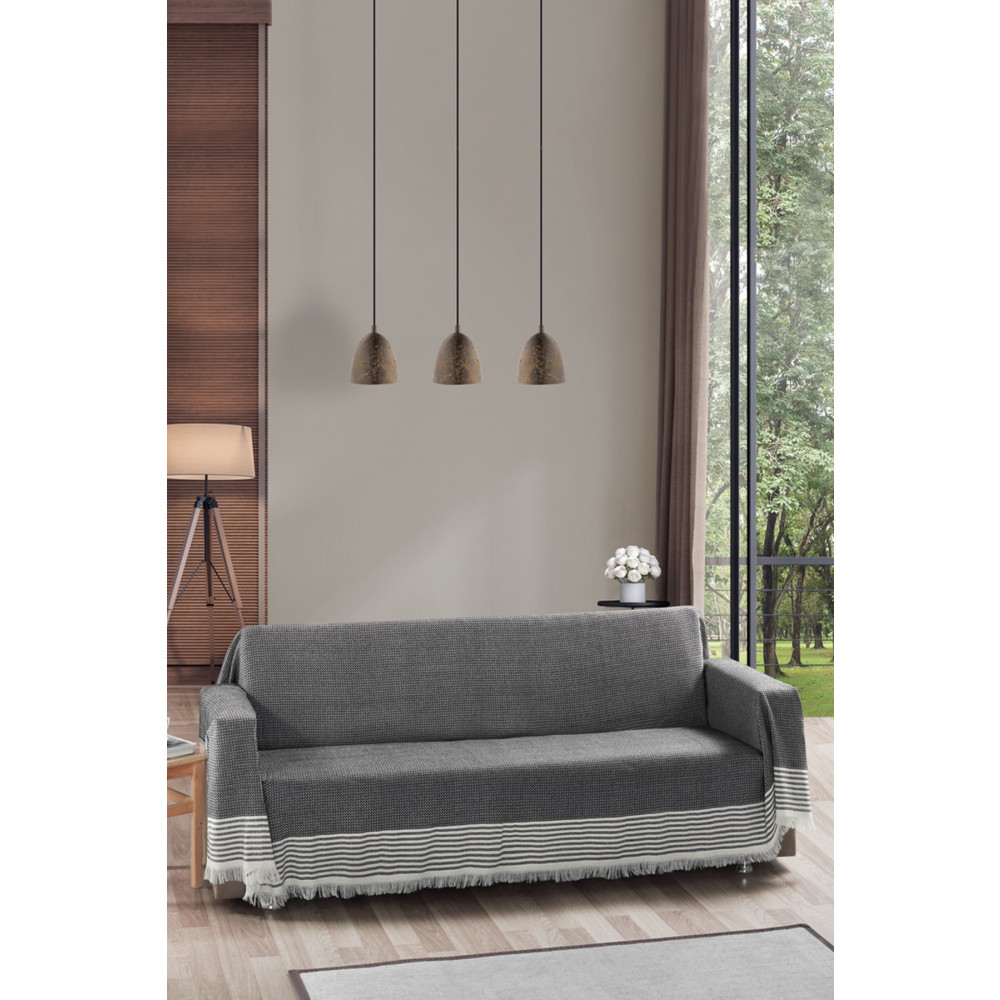 Vagonik Royal Kolları Örten Battal Boy 180 X 300 Çekyat Koltuk Kanepe Örtüsü - Siyah Koltuk & Kanepe Örtüsü Fiyatı