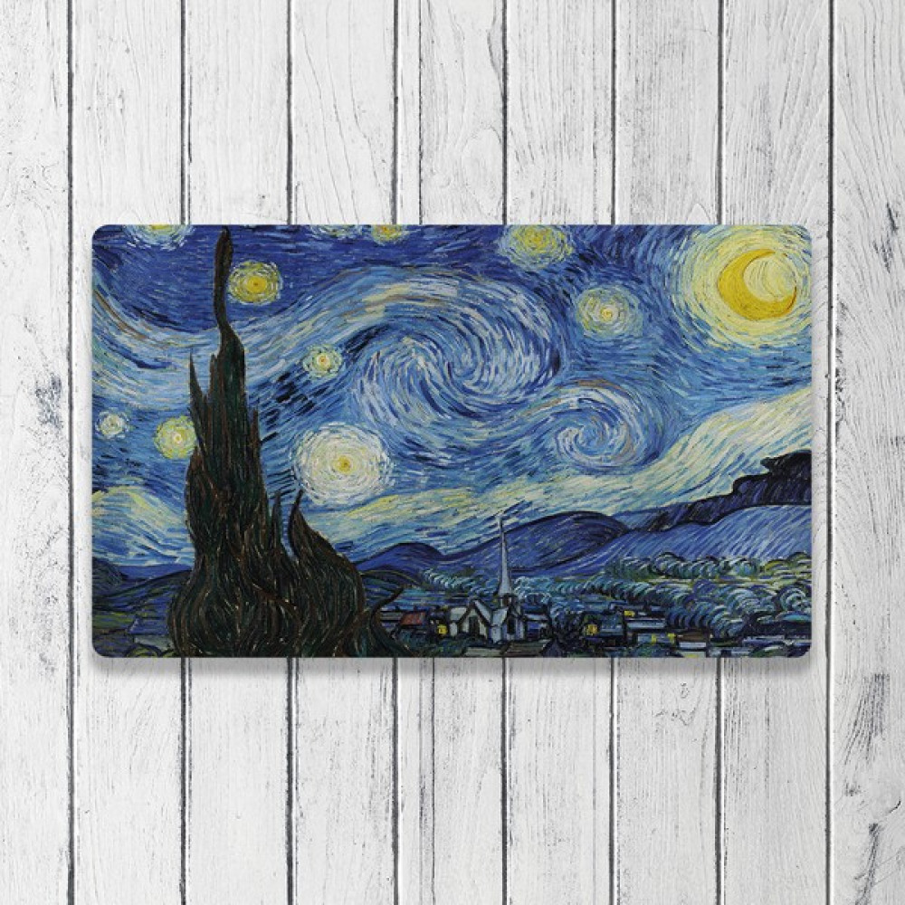 Vagonik Van Gogh Yıldızlı Gece Dijital Baskılı 50X70CM Dekoratif Çok Amaçlı Iç ve Dış Kapı Paspası - 50 x 70 cm - Renkli Paspas Fiyatı