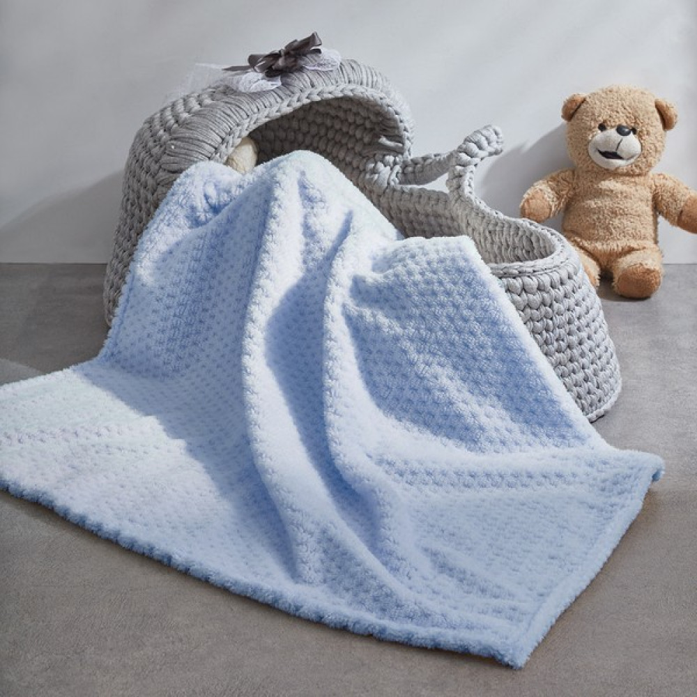 Vagonik Yummy Wellsoft Bebek Battaniyesi Örtüsü 80X80 cm - Mavi Bebek Battaniyesi Fiyatı