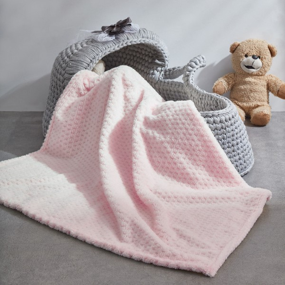 Vagonik Yummy Wellsoft Bebek Battaniyesi Örtüsü 80X80 cm - Pembe Bebek Battaniyesi Fiyatı