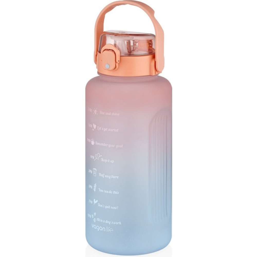 Vagonlife 2500 ml Mega Boy Renkli Motivasyon Matara - Turuncu - Taşıma Askılı Pipetli ve Pipetsiz Oto Boyaları Fiyatı