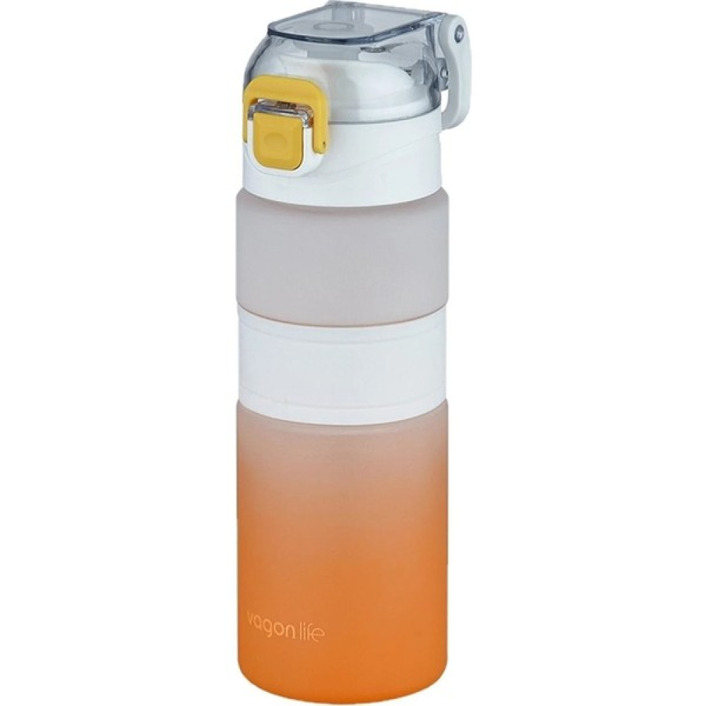Vagonlife 600ML Çift Renk Kaydırmaz Silikon Gövde Motivasyon Su Matarası Sticker Hediyeli - Beyaz Oto Boyaları Fiyatı