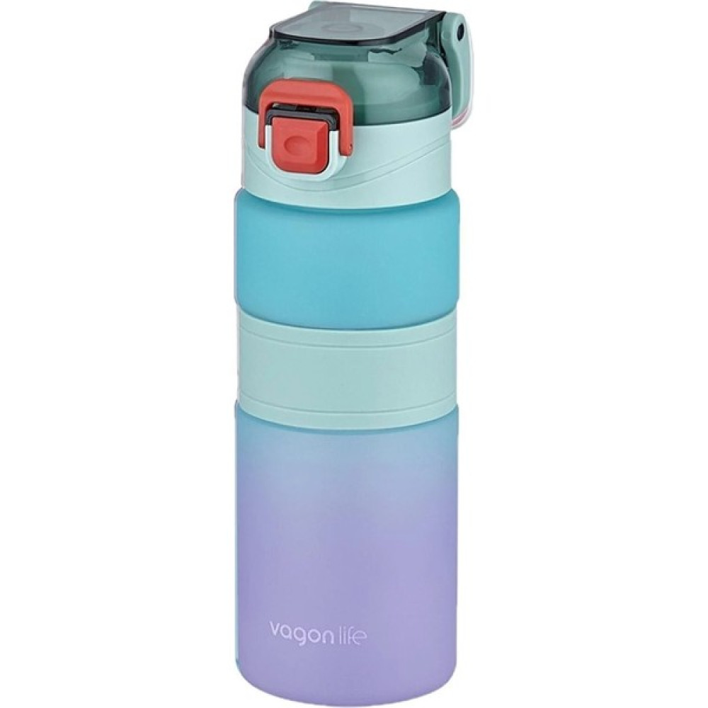 Vagonlife 600ML Çift Renk Kaydırmaz Silikon Gövde Motivasyon Su Matarası Sticker Hediyeli - Turkuaz Oto Boyaları Fiyatı