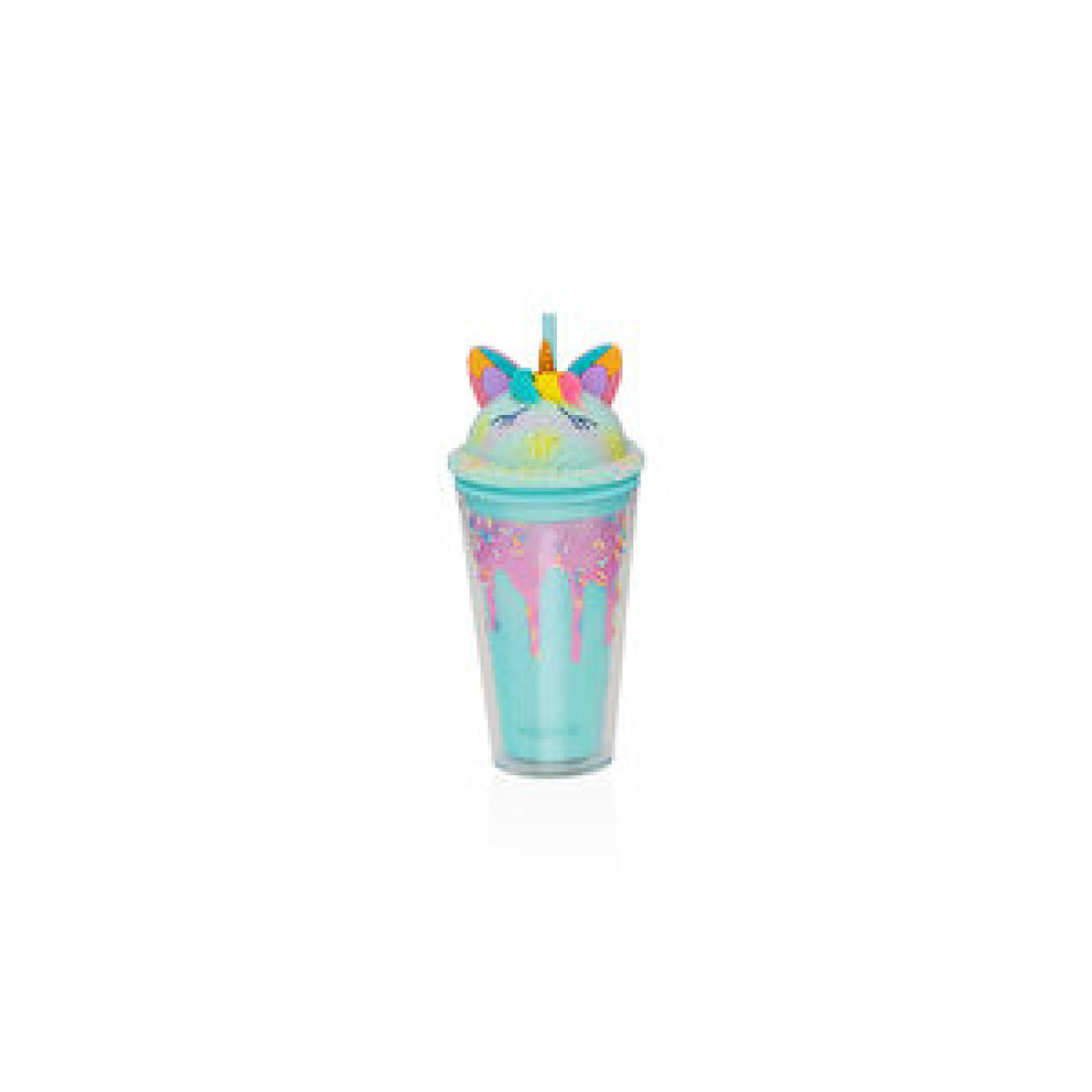 Vagonlife Pipetli Dondruma Unicorn Bardak Yeşil 450 Ml Fincan / Bardak / Kahve Takımı Fiyatı