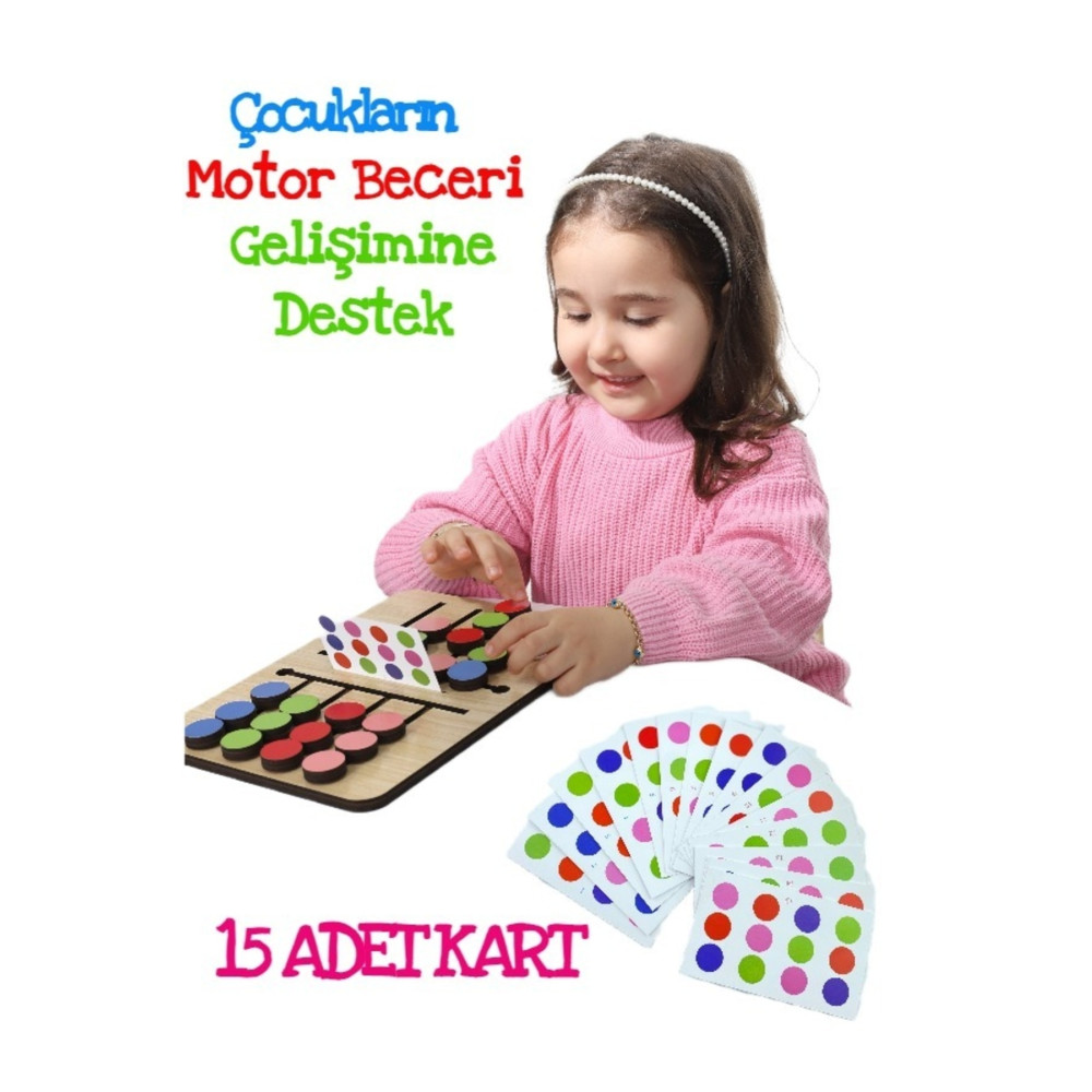 vagontoys Ahşap Yapboz Oyuncak Montessori Renk Eşleştirme Zeka Gelişim Çocuk Mantık Oyunu Eğitici Oyuncak Fiyatı