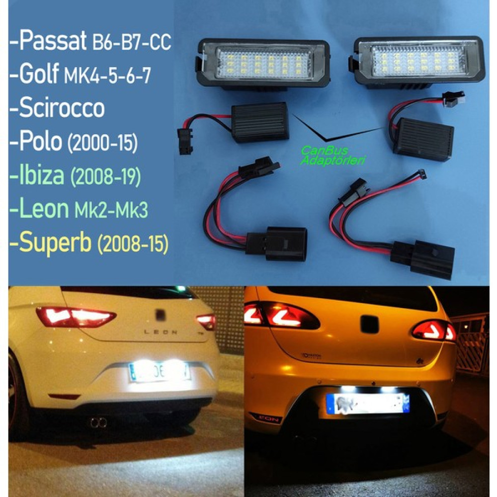 Vagparts Seat Leon LED Plaka Lambası - Seat Leon Plaka Aydınlatma LED Oto Boyaları Fiyatı