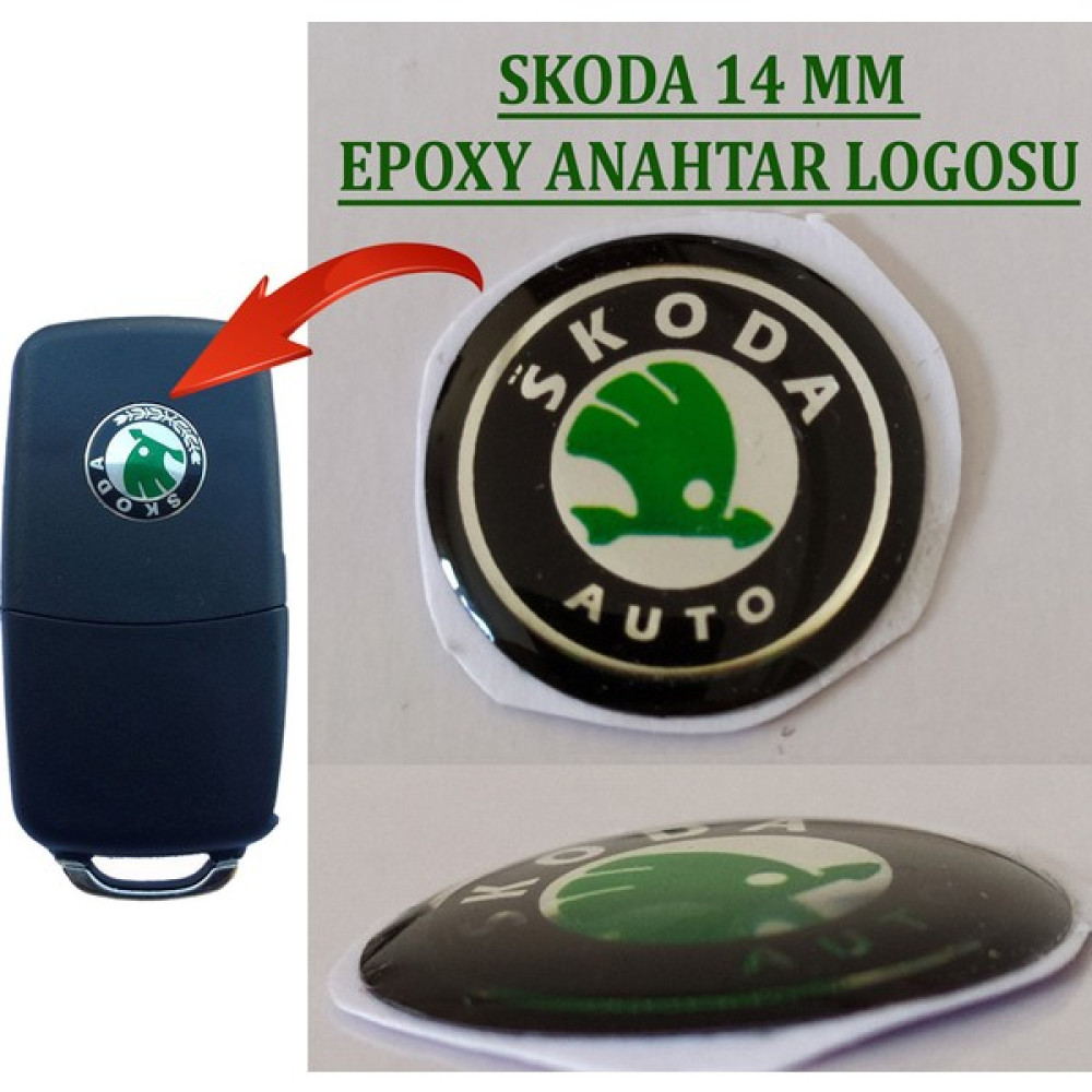 Vagparts Skoda Anahtar Logo 4 Adet - Skoda Kumanda Logosu 14 mm - 1 - GTR Oto Boyaları Fiyatı