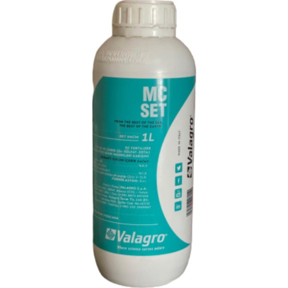 Valagro Mc Set 1 lt Bor ve Çinko Bazlı Bitkisel Kaynaklı Sıvı Gübre Gübre Fiyatı